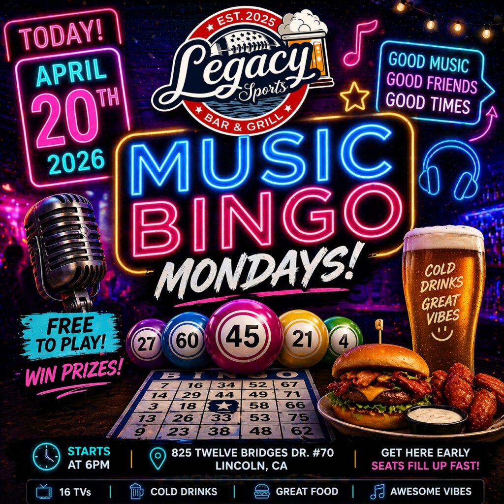 Monday Music Bingo