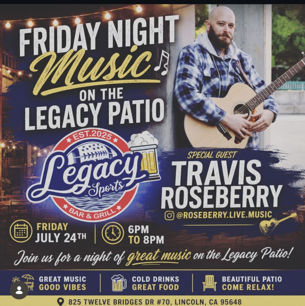 Friday Night Music on the Legacy Patio featuring Travis Roseberry