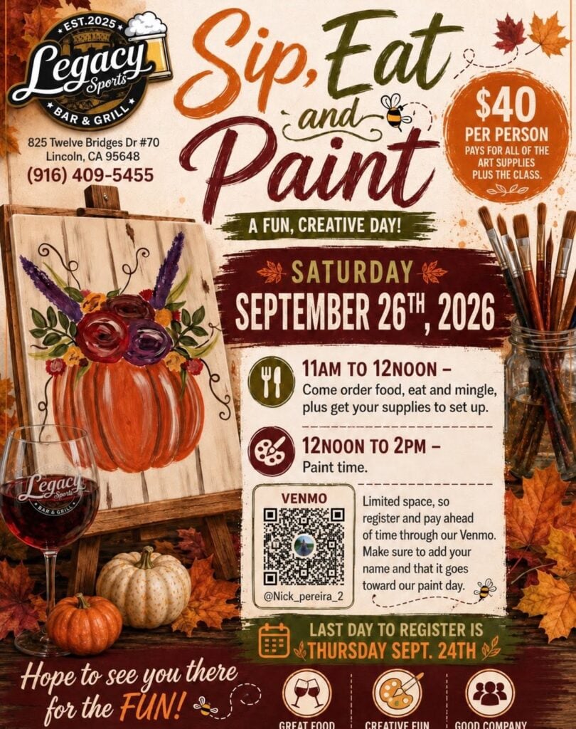 Sip, Eat and Paint