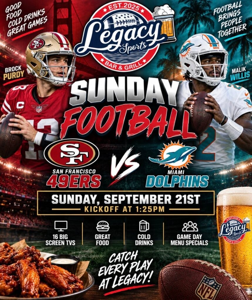 Sunday Football: San Francisco 49ers vs Miami Dolphins