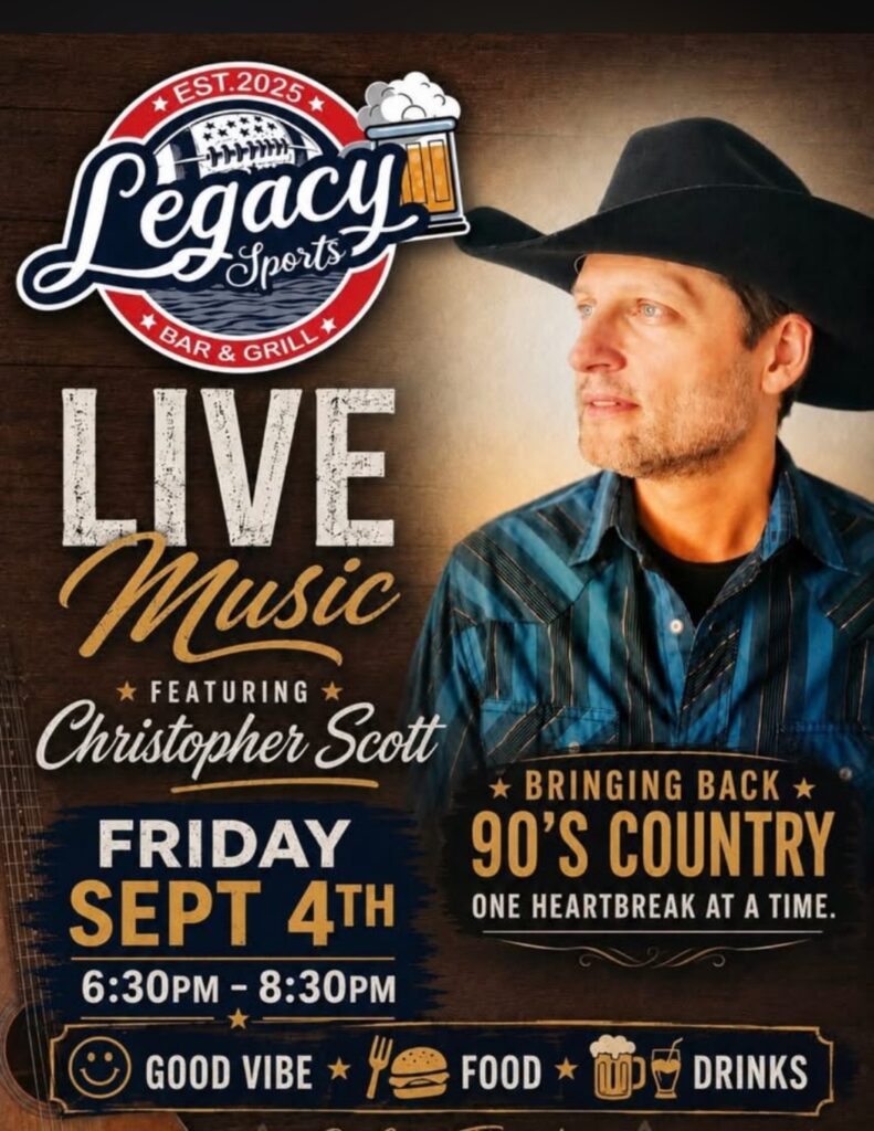 Live Music Featuring Christopher Scott: 90’s Country